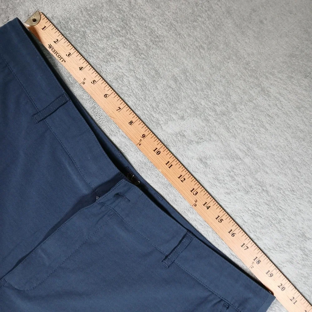 Faherty All Day Shorts Mens 40 Blue Solid Hybrid Performance Stretch